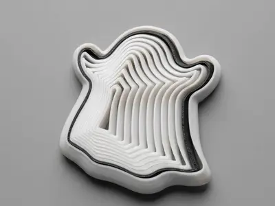 Ghost silhouette fidget toy