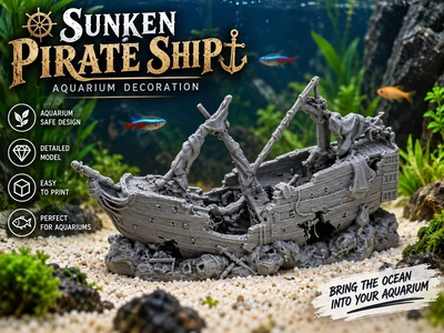 Gesunkenes Piratenschiff – Schiffswrack Aquarium Deko
