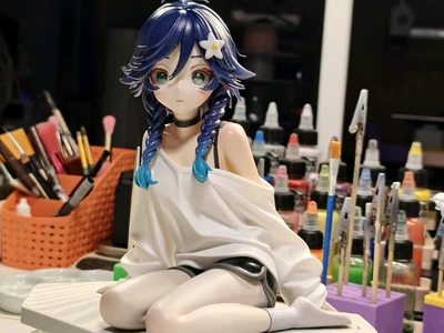 《原神》温蒂坐姿手办 高20cm 已分件 易上色