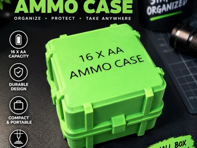 Stackable 16×AA Battery Ammo Case