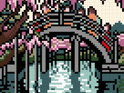 Pixel Kameido Bridge