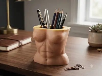 Muscle Body Pen Holder
