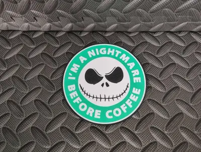 Jack skellington coaster coffee