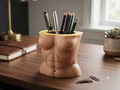 Muscle Body Pen Holder