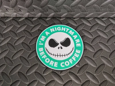 Jack skellington coaster coffee