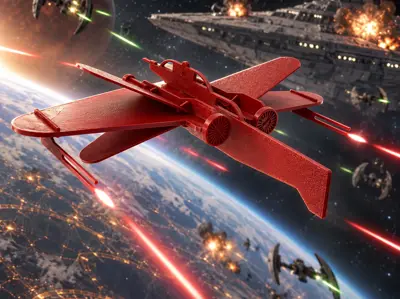 ARC-170 Starfighter – Print-in-One Sprue Model Kit + Display Stand
