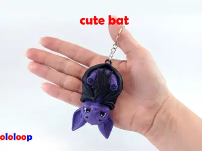 Cute Articulated Bat Keychain