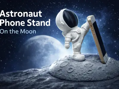 Astronaut phone holder