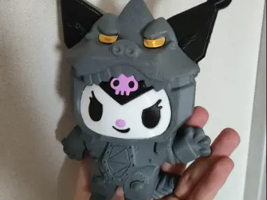 Kuromi in Mechagodzilla Poncho
