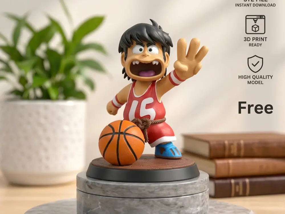 Chico Terremoto | Basketball Kid Fanart - Figure + Keychain | STL + 3MF Pack
