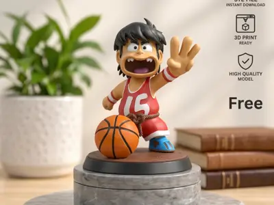 Chico Terremoto | Basketball Kid Fanart - Figure + Keychain | STL + 3MF Pack