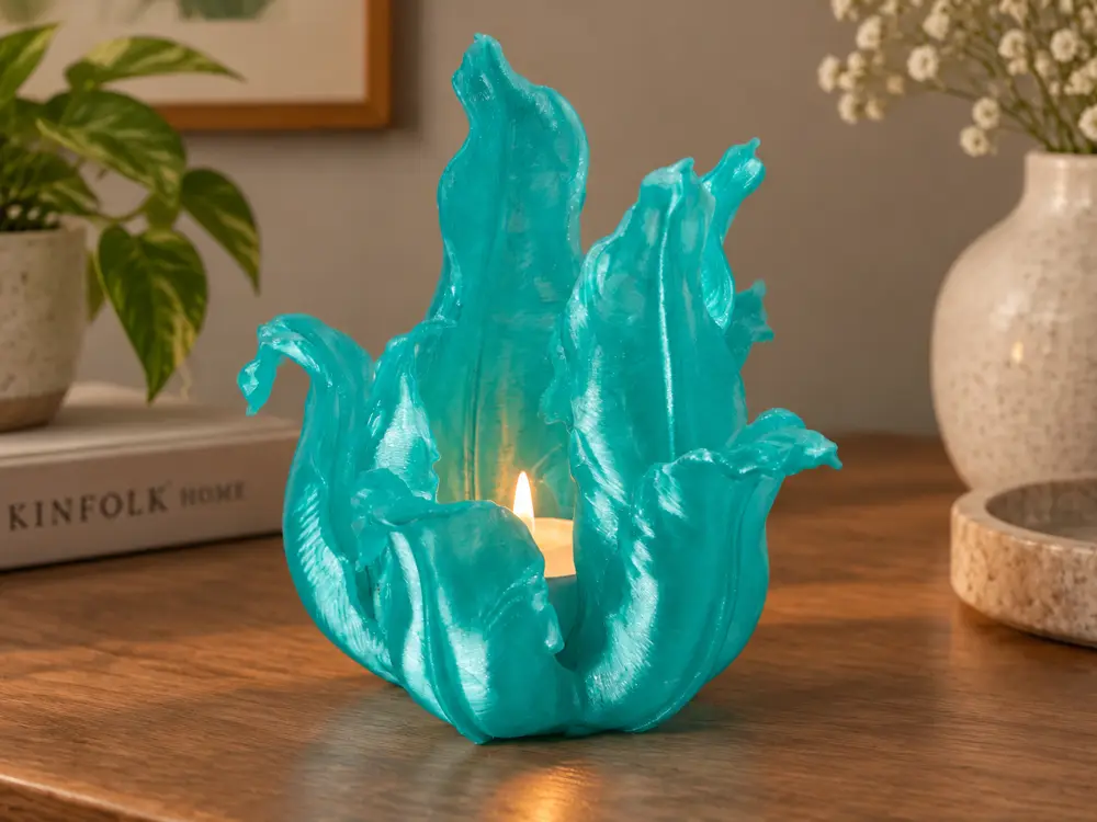 Blooming Leaf Candle Holder – Botanical Home Decor