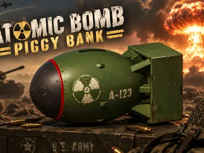 Atomic bomb piggy bank