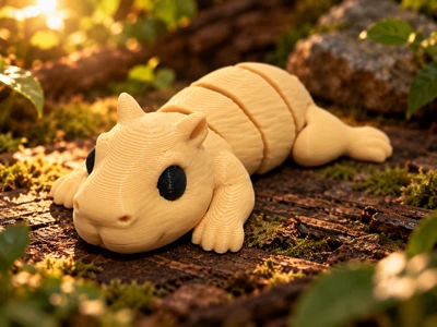 fully Flexible cute Capybara, articulated animal