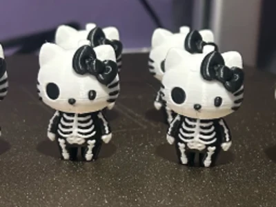 Skeleton Hello Kitty [Keychain]