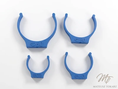 32-60 mm Pipe Routing Clips | Snap-Fit Bracket | M3 Mount