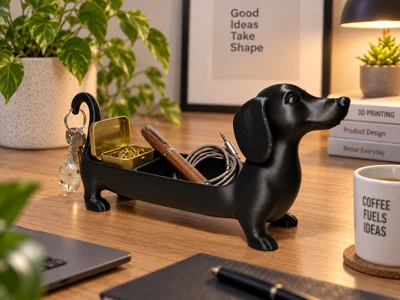 Dachshund-shaped tray