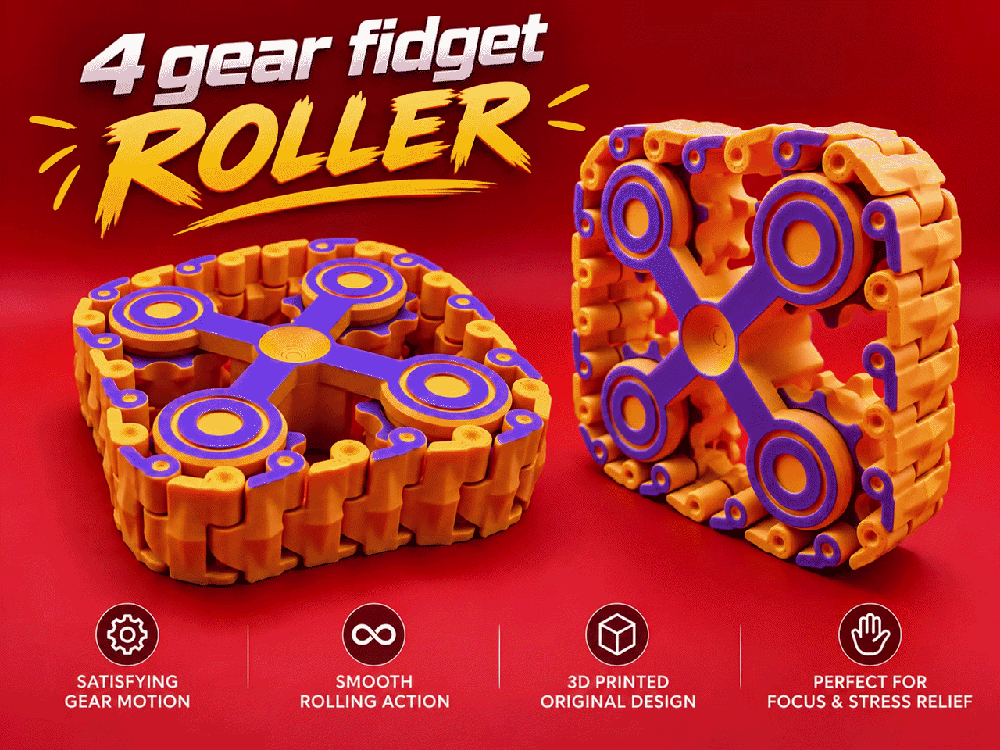 4 GEAR FIDGET ROLLER