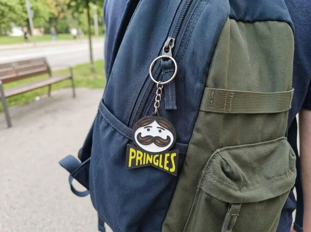 Pringles Logo Keychain (Bag Charm)