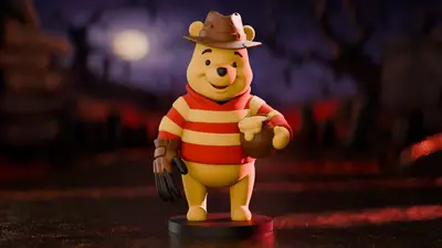 Winnie the Pooh in the Style of Freddy Krueger Collectible Figure