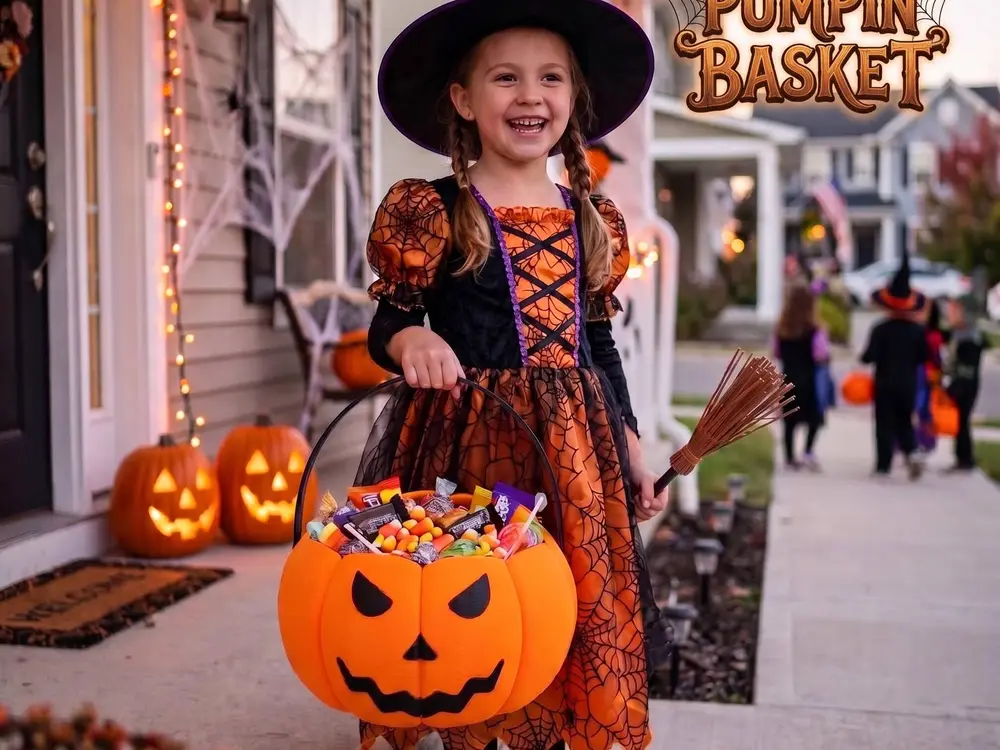 Halloween Pumpkin Basket for candy