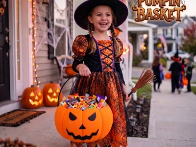 Halloween Pumpkin Basket for candy
