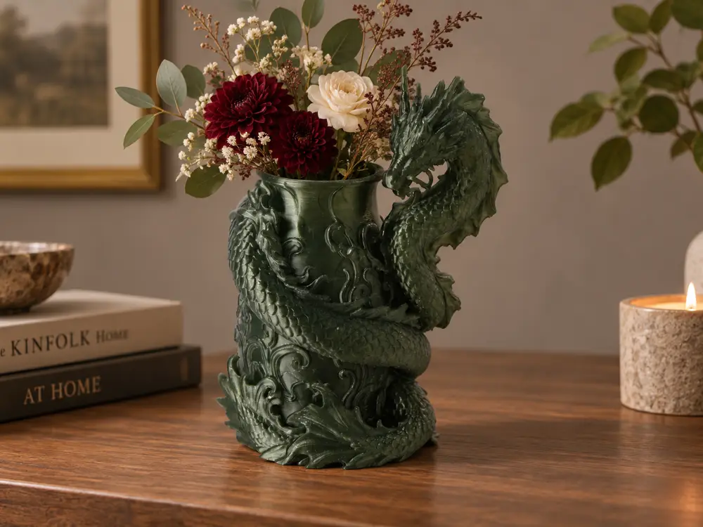 Imperial Dragon Vase – Fantasy Oriental Decor