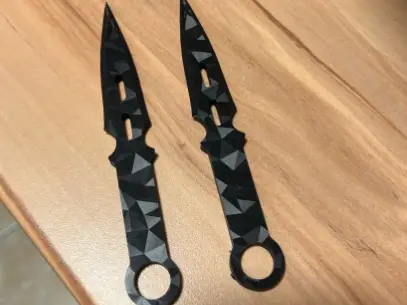 Throwing Knife Print in place