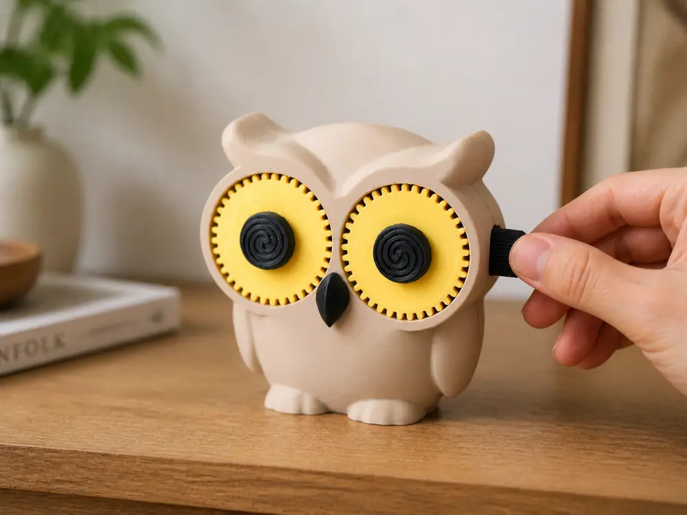 Owl Fidget Toy – Mechanical Desk Figure
