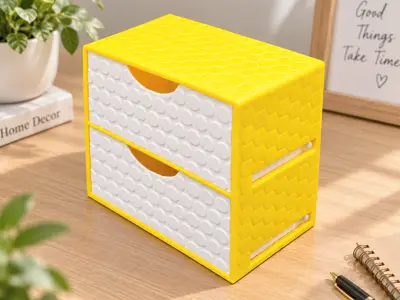 2-Drawer Honeycomb Storage Box
