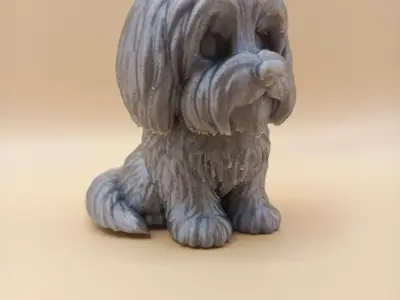 Chibi Bearded Collie Figurine