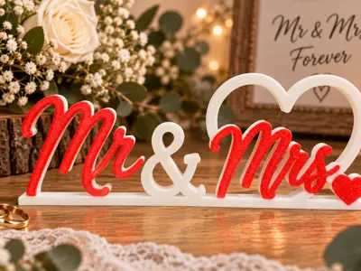 Romantic Mr & Mrs Wedding Decor
