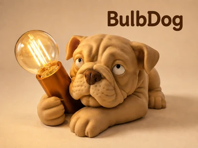 Bulbdog, the bulldog shaped table lamp