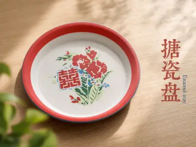 Traditional Chinese Enamel Tray – Style 1