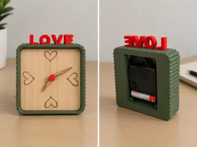 Orologio da comodino con scritta "LOVE"