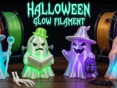 Cute Glow-in-the-Dark Halloween Ghosts