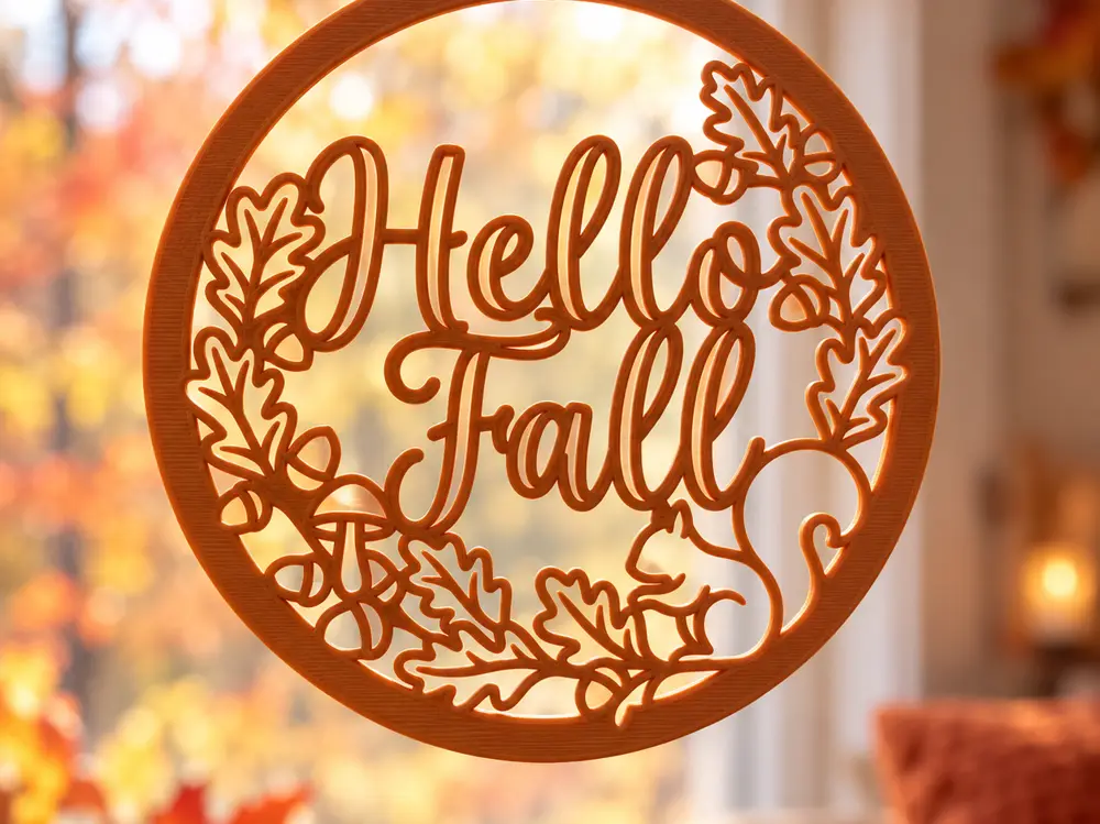 Hello Fall Wreath Ornament