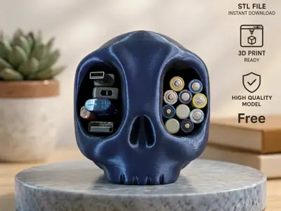 SKULL STUFF HOLDER - BATTERY HOLDER