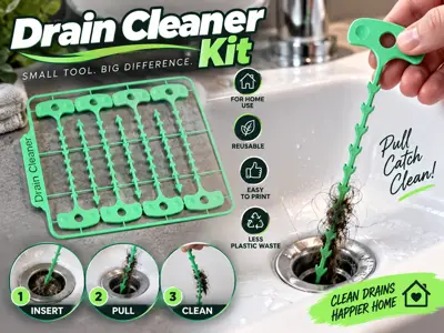 Drain Cleaner Kit – 3D Printed Drain Snake