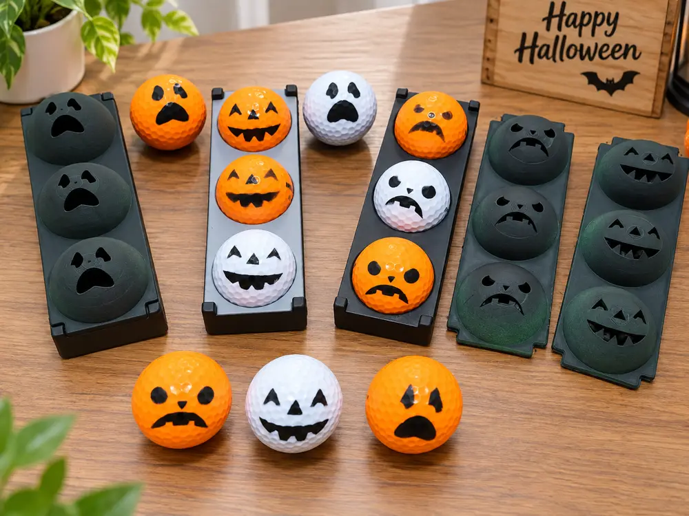 Halloween golf ball stencils