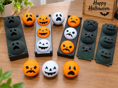 Halloween golf ball stencils