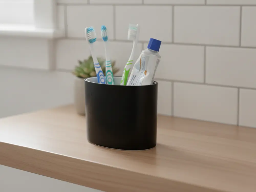 Oval Bathroom Pot (Toothbrush Holder)
