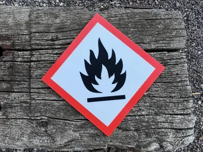 Fire hazard sign