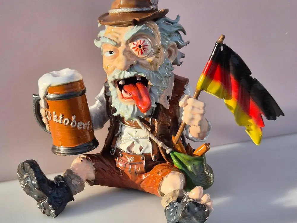 Oktoberfest Garden Gnome, Beer, oldman, Alcoholic