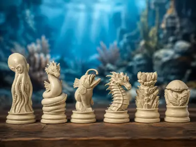 Sea Creatures Chess Set