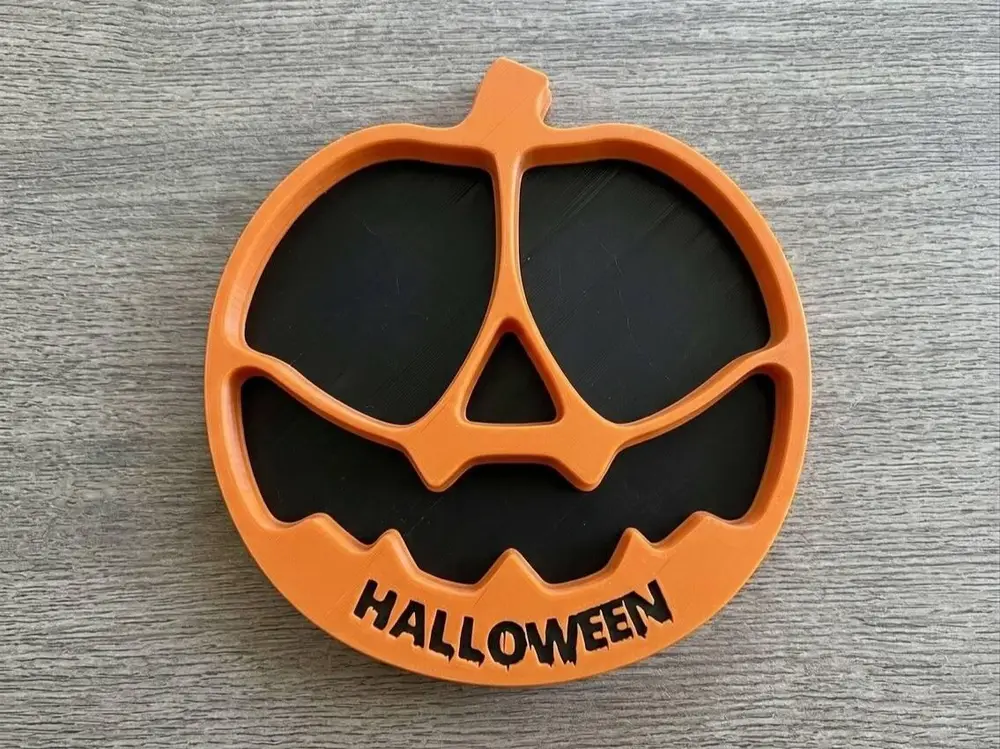 Pumpkin Shaped Halloween Tray