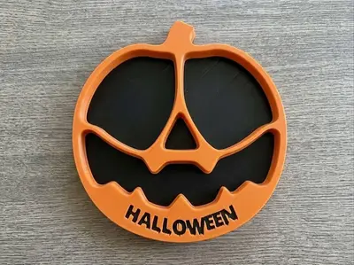 Pumpkin Shaped Halloween Tray