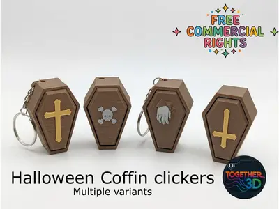 Halloween Coffin Clickers multiple variants (supportless)
