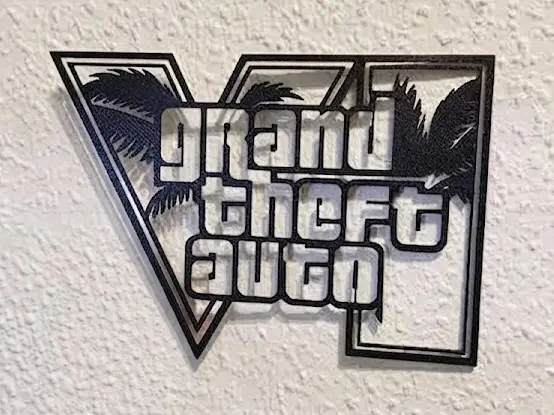 GTA VI Wall Logo - Logo GTA VI para Pared