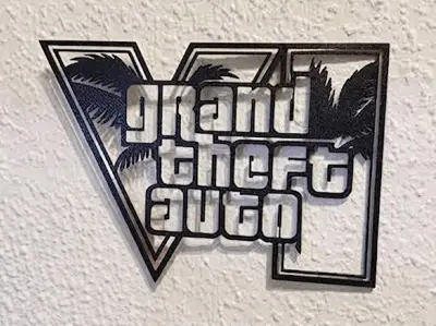 GTA VI Wall Logo - Logo GTA VI para Pared